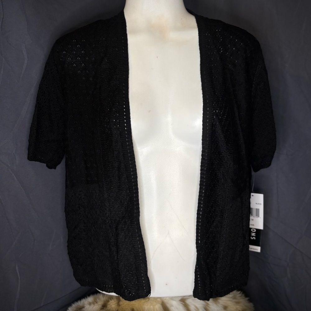 Perceptions Black Knit Cardigan